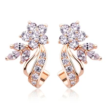  2022 Trendy Romantic Girl Plant Drop Earrings for Women with Cute Cherry Flower Shiny  Color Bride Wedding Gift 