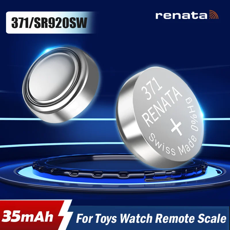 1-10PCS Original Renata 371 SR920SW AG6 LR920 LR69 920 1.55V Silver Oxide  Watch Battery Toys Remote Control Button Coin Cell - AliExpress