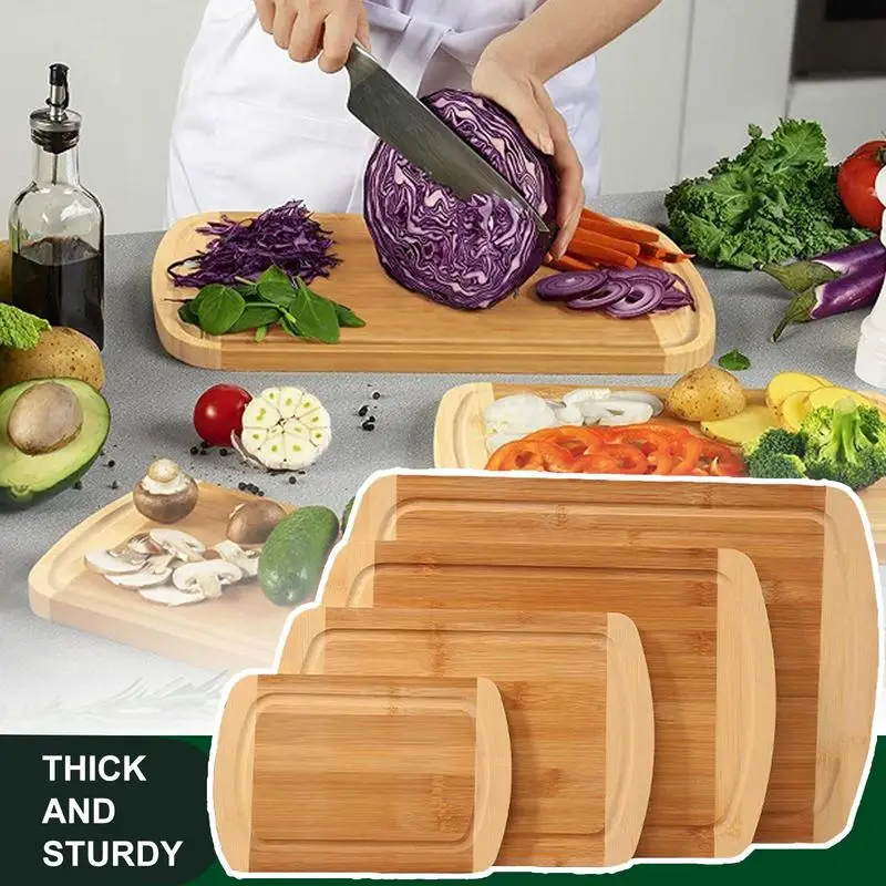 3 Piece Bamboo Kitchen Cutting Board Set / Cutting Boards | JoyJolt