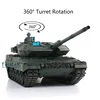 Gift Heng Long 1/16 Green 7.0 Plastic Leopard2A6 RC Tank 3889  360 Turret Rotating Smoke Effect Military Boy Toys TH17598-SMT7 1