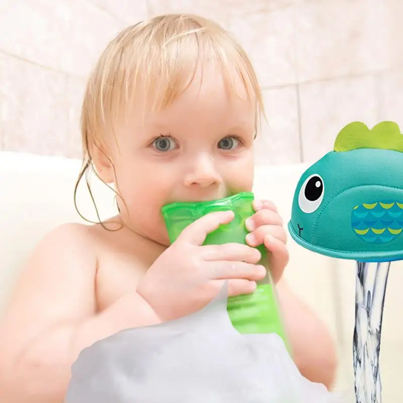 Practical Bathtub Faucet Cover Anti-collision Faucet Protection Cover Fish Design Spout Cover Bathtub Children's Faucet 6