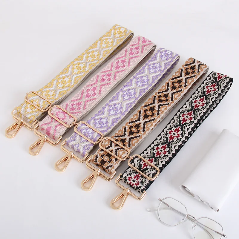 

5CM Fashion Embroider Women Bag Accessories Bag Strap High Quality Shoulder Bag Strap Replacement Adjustable Removable BagStrap