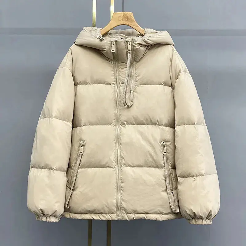

Autumn Winter New Women Clothes Puffer Jacket Hooded Long Sleeve Streetwear Parka Down Cotton Cotton-padded Jacket Zipper Coats