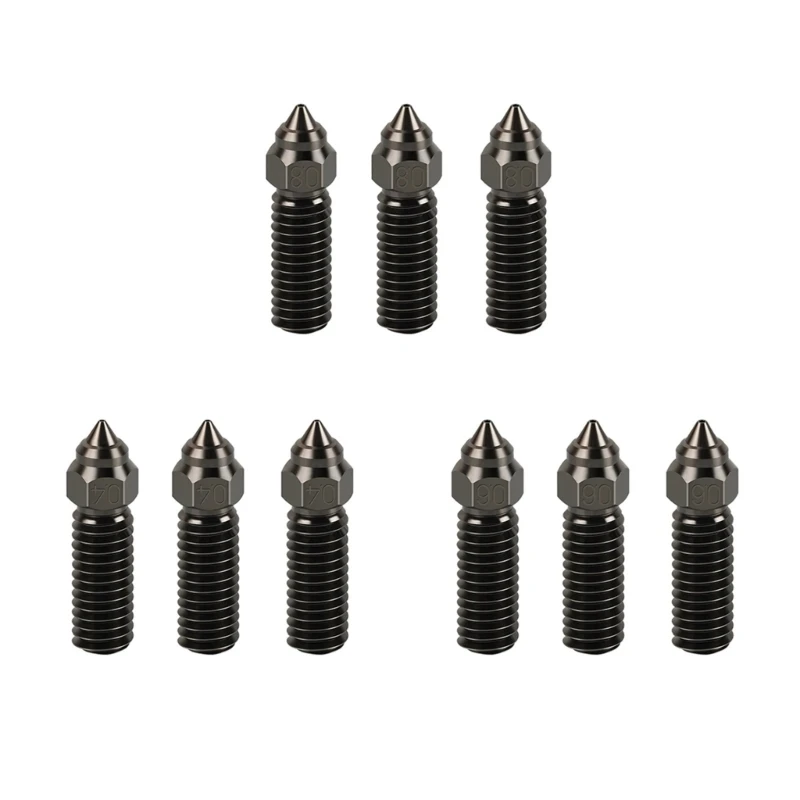 

Professional Hardened Steel Nozzle 0.4/0.6/0.8mm for K1/K1Max 3D Printer Nozzles 87HC