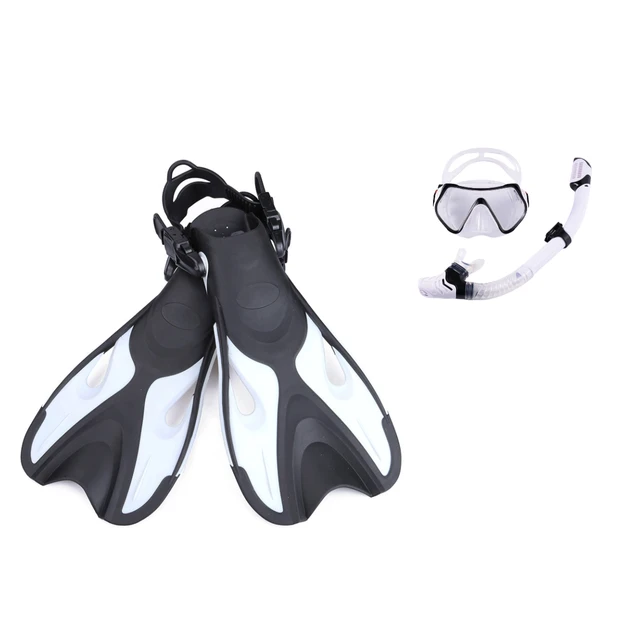 New Diving Snorkeling Mask Fins Dry Three-Piece Snorkeling Suit Equipment  Diving Swimming Fins Suitable For Adult Men and Women - AliExpress