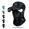 Sunscreen Fishing Hat Retractable Brim Hat Multifunctional Sunblock Cap Detachable Neck Protection Veil Sunshade Baseball Cap 1