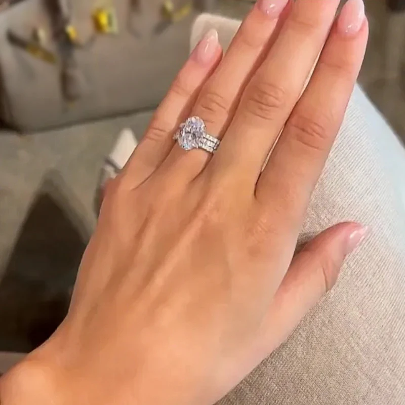 ★送料・関税込★TATIANA★Fancy Oval Cut Rin.g★リング★ Amazon.com: TIGRADE 1CT Wedding Band for Women CZ Bridal