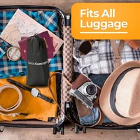 Portable Adjustable Leg Hammock with Comfortable Foot Rest for Airplane Office and Car Travel Support and Relaxation 4