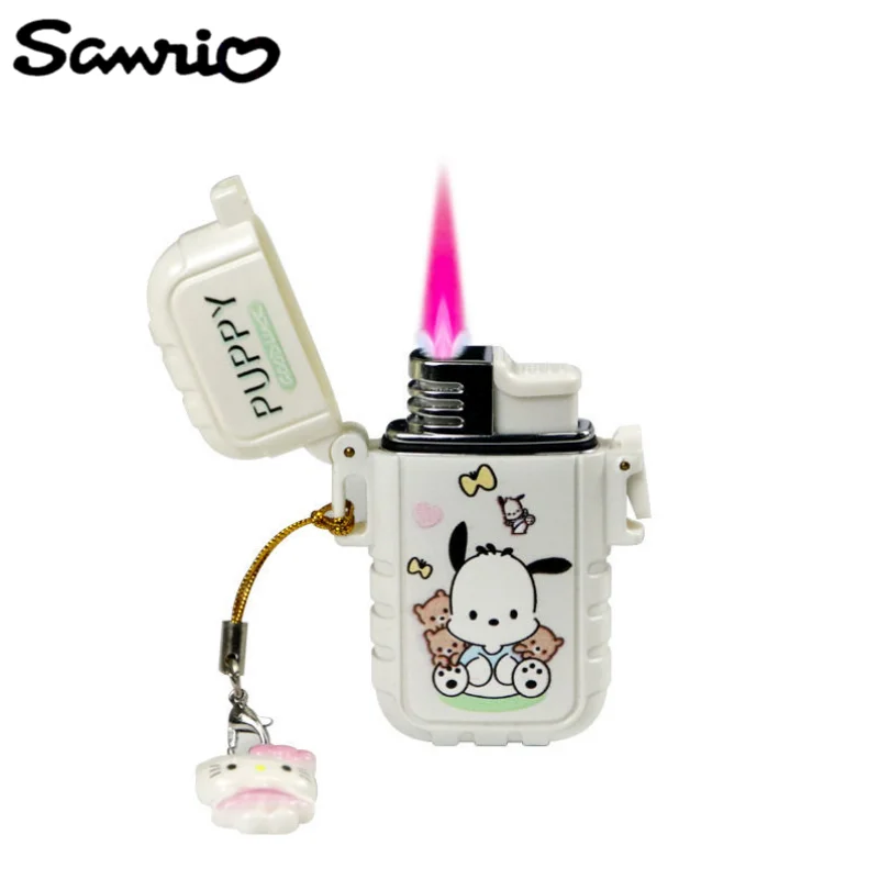 

Sanrio Anime Peripheral Kawaii Cute Cartoon Pochacco Kuromi Kitty Waterproof Lighter Creative Cigarette Lighter Gift Wholesale