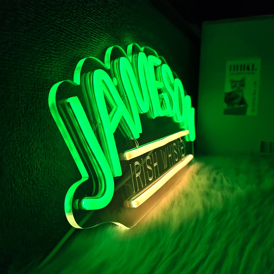 Jameson Irish Whiskey Neon Sign For Wall Decor,Led Neon Sign For