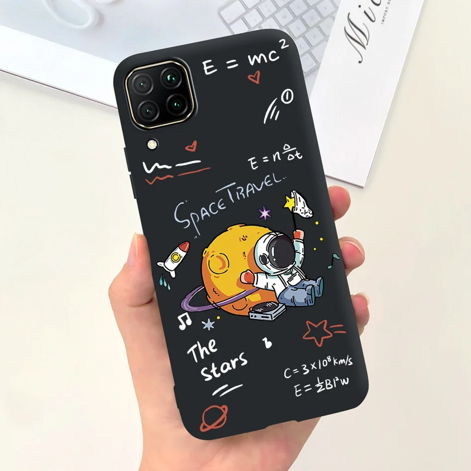 Cute Astronaut Shockproof Silicone Phone Case - Soft Candy TPU Cover and Bumper