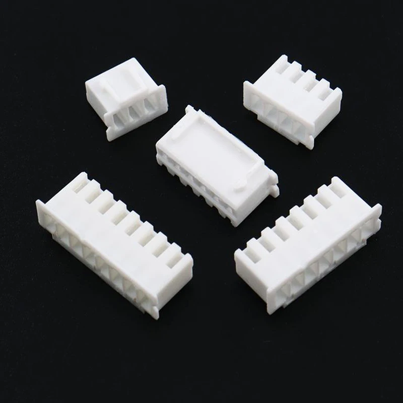 100Pcs JST XH2.54 2/3/4/5 Pin Terminals Plastic Shell Male Plug + Female Socket Wire Connector XH 2.54 2P 3P 4P 5P-14P Wire Connectors Wiring Connector