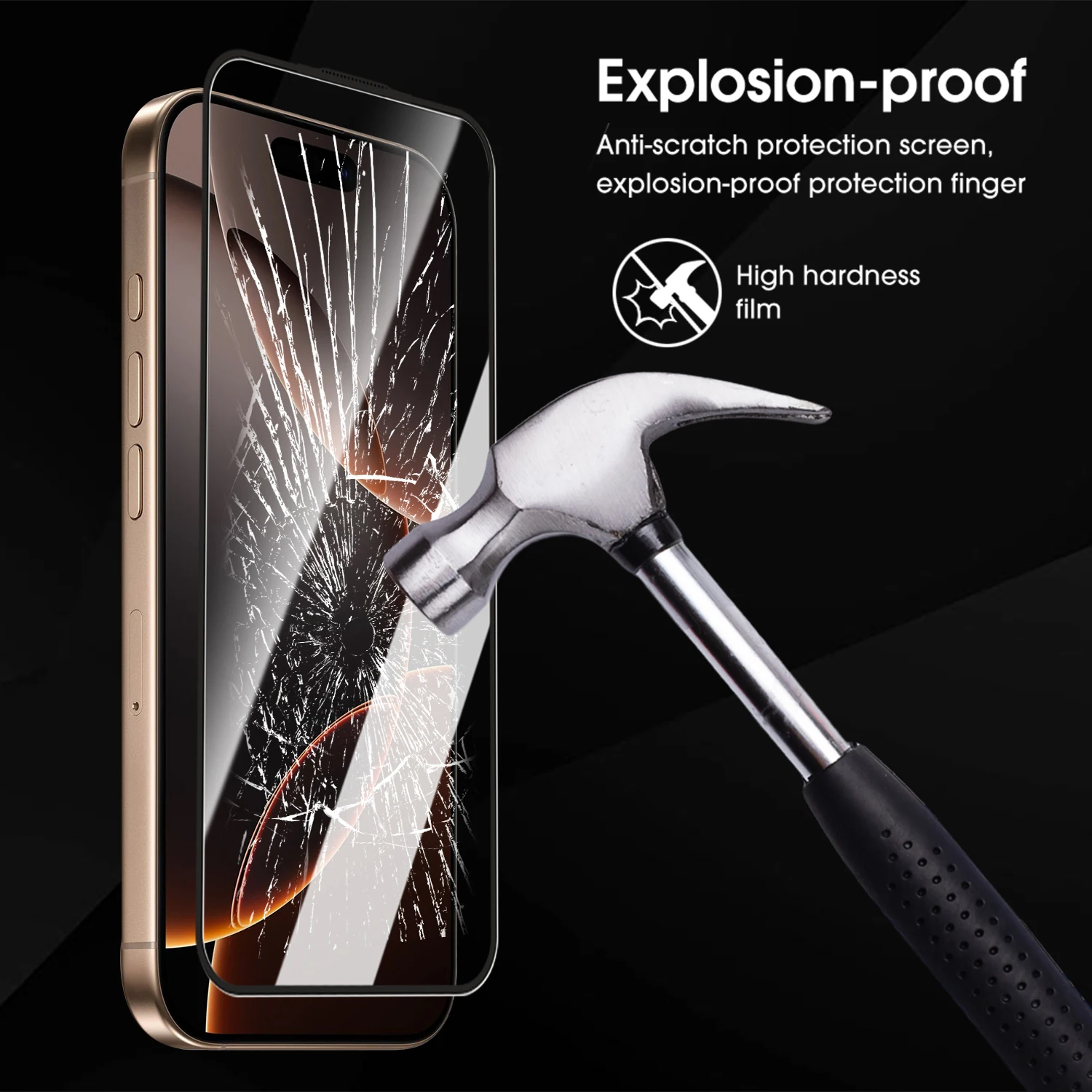 2-Piece Easy Install Tempered Glass Screen Protector Set with 9H Hardness for Dust-Free, Shatterproof Protection