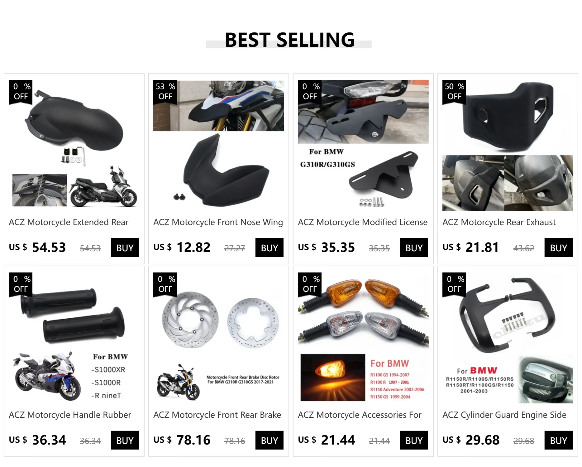 ACZ Motorrad-Lenkergriff aus Gummi für BMW S1000 XR S1000XR S1000R R nineT R nine T Scrambler HP2 HP 2 SPORT HP4 – Detail 2