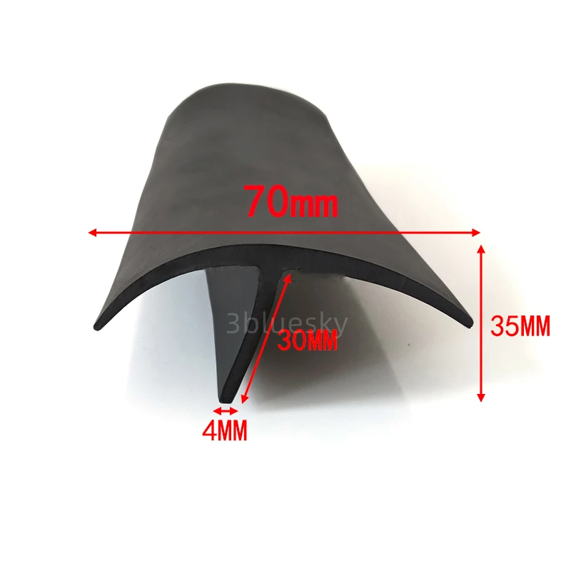 Т-образная лента из резины и стекла, 70x35 мм