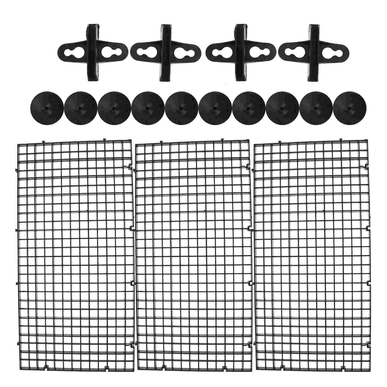 

3Pcs Fish Tanksssssssssssss Divider with 10Pcs Suction Cups Tank Bottom Isolation Board Fish Tanksssssssssssss Tray Grid Egg Net