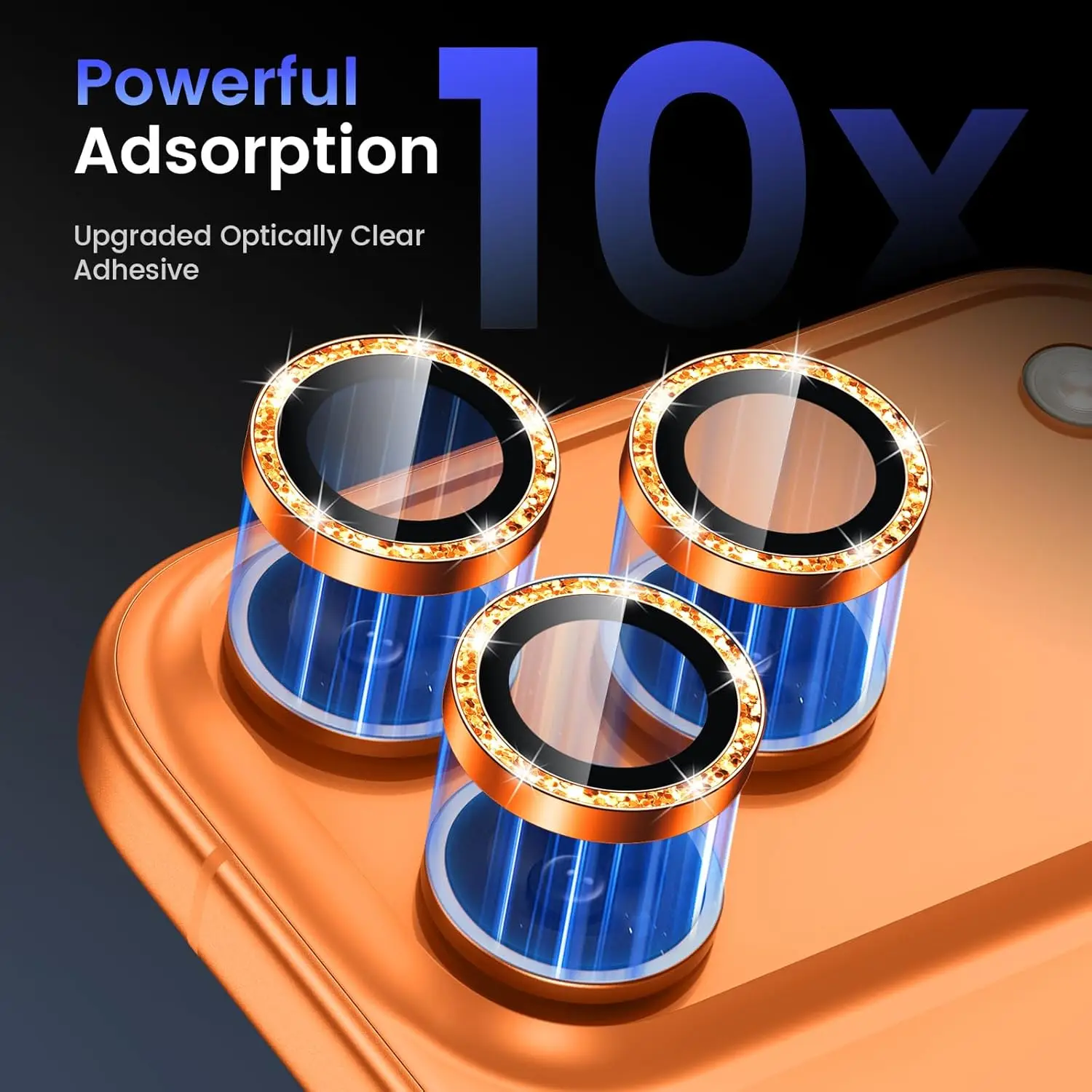 Premium Multi-Layer Camera Lens Protector with Tempered Glass Cover - Case Friendly