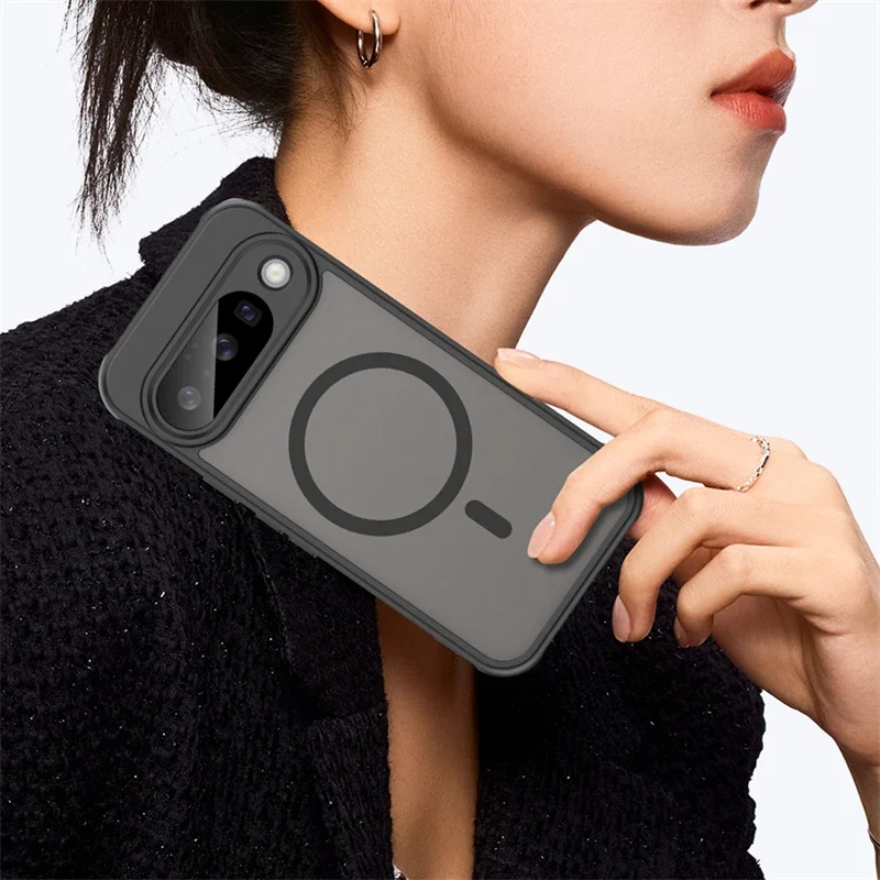 Translucent Matte Magnetic Shockproof Phone Case