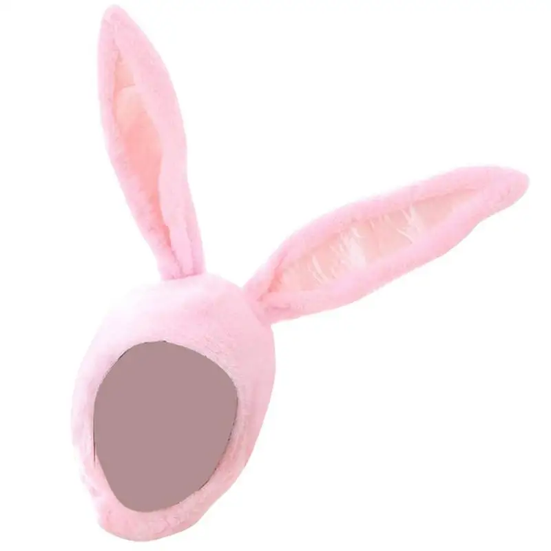 

Women Men Funny Plush Bunny Ears Hood Hat Cute Rabbit Eastern Cosplay Costume Accessory Headwear Halloween Party Props