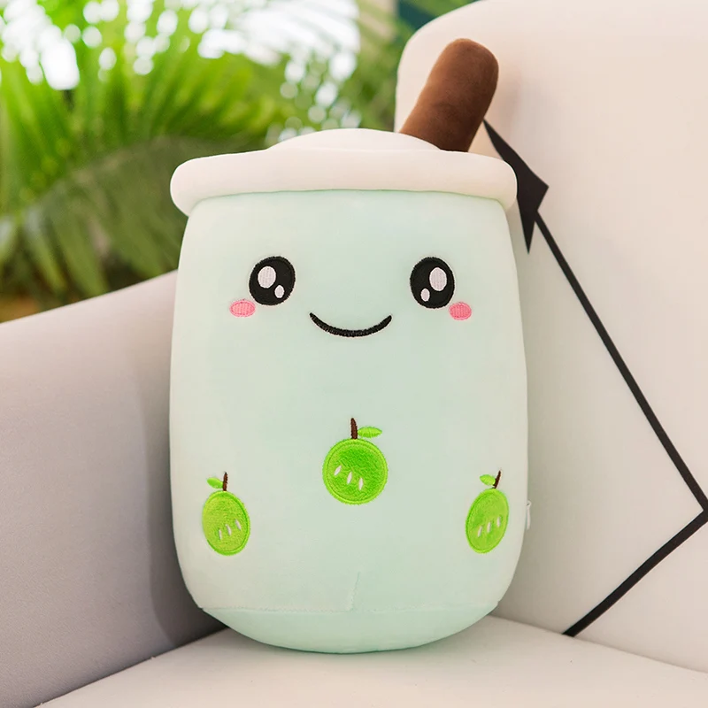 Bubble Tea Plüschtier 35 Cm – Kuscheliges Boba Milchtee Stofftier, Weiches Kuschelkissen