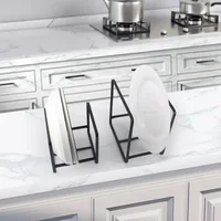 2 pièces Égouttoir à vaisselle superposable pour tiroir de meuble de cuisine, avec compartiments pour assiettes 5