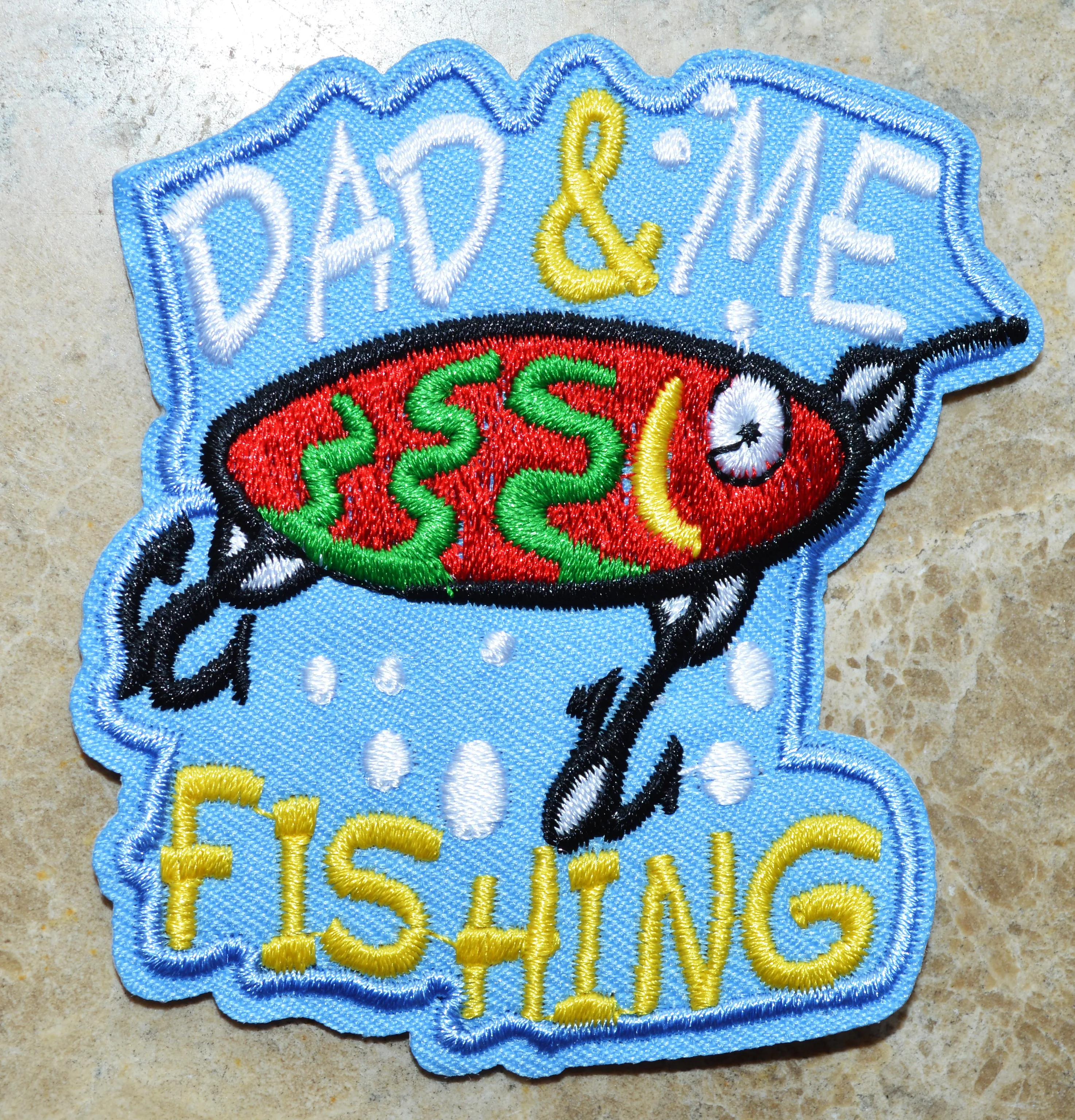 Горячая распродажа! ~ Нашивки с утюгом Dad &amp Me go fishing в стиле панк для рыбалки и