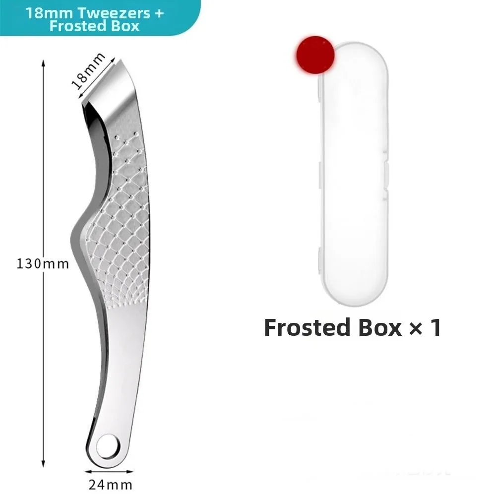 1.8cm Wide Mouth Hair Plucking Tweezers Thickening Stainless Steel Eyebrow Tweezers Diagonal Hair Plucking Tweezers