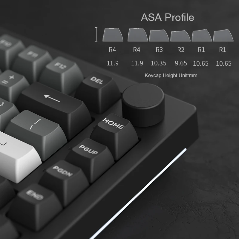 Akko-メカニカルキーボード,75% GHZ,シアン & ブラック,2.4