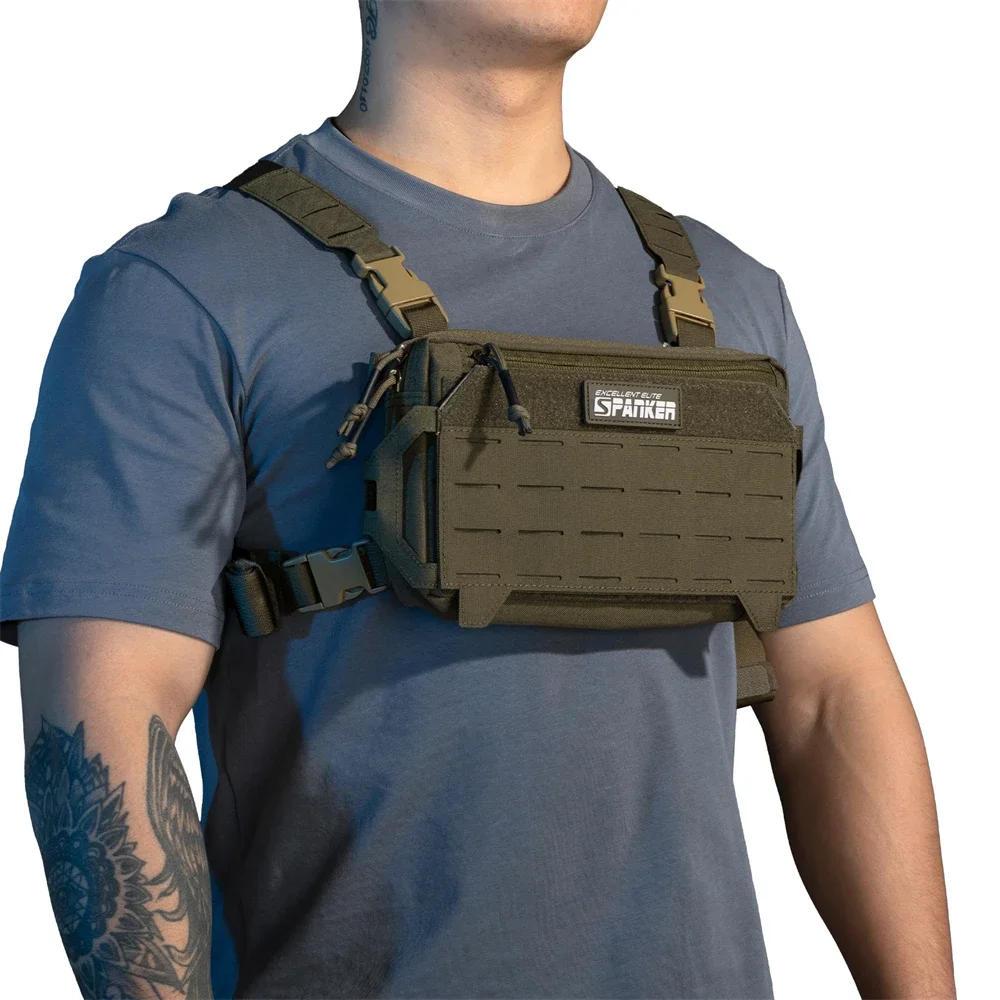 Mode Männer Brust Rig Tasche Reflektierende Licht Tasche Outdoor Laufen Übung Wa