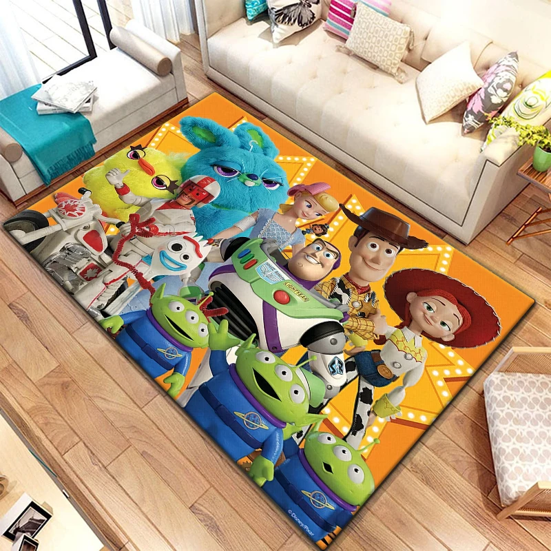 Toy Story Cartoon Printed Carpet Living Room Bedroom Entrance Door Mat Balcony Sofa Kitchen Home Decoration Carpet Picnic Rug Floor Mat