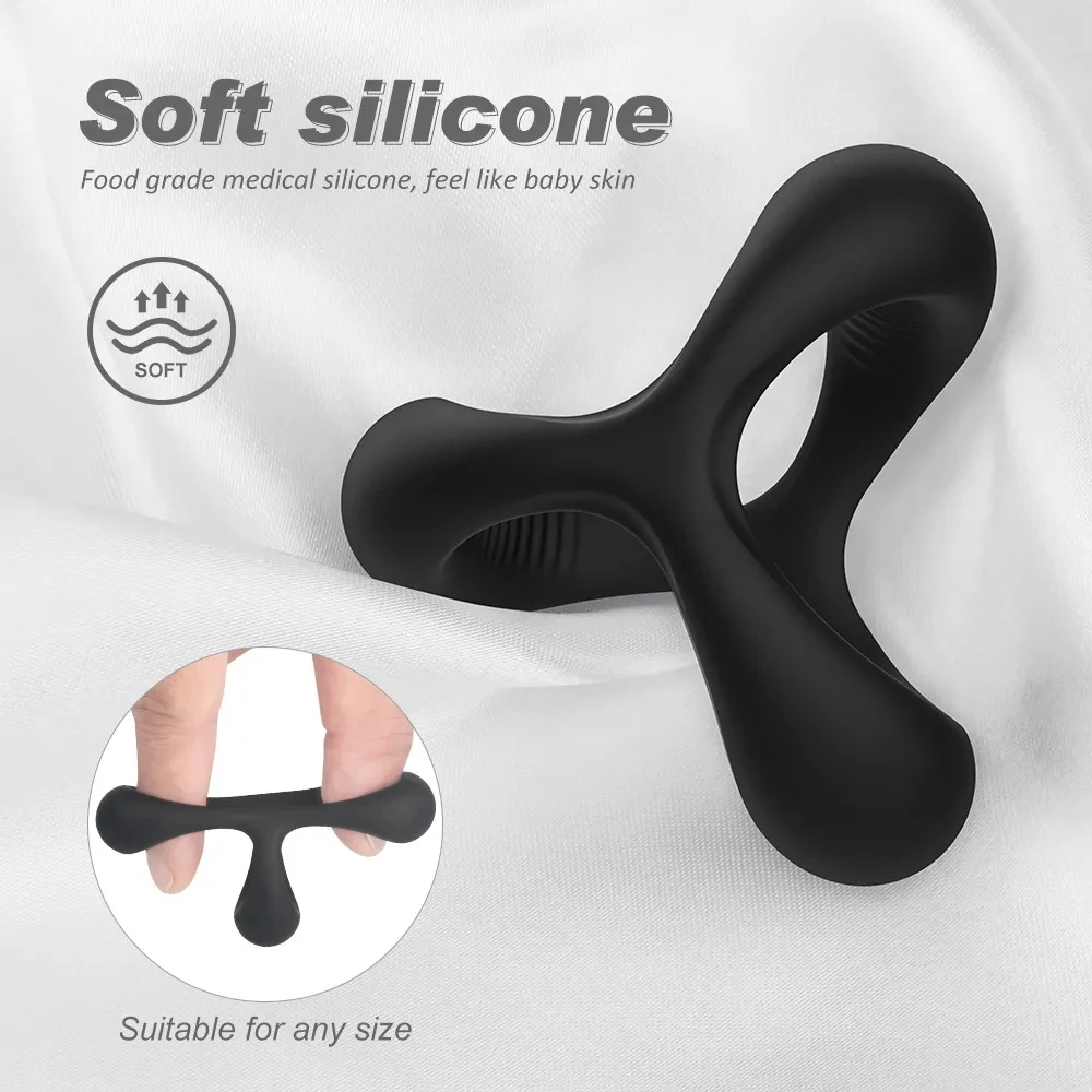 Penis Ring Reusable Silicone Lock Semen Cock Ring Penis Enlargement Delayed Ejaculation Sex Tooys For Men to Please Wife Orgasm