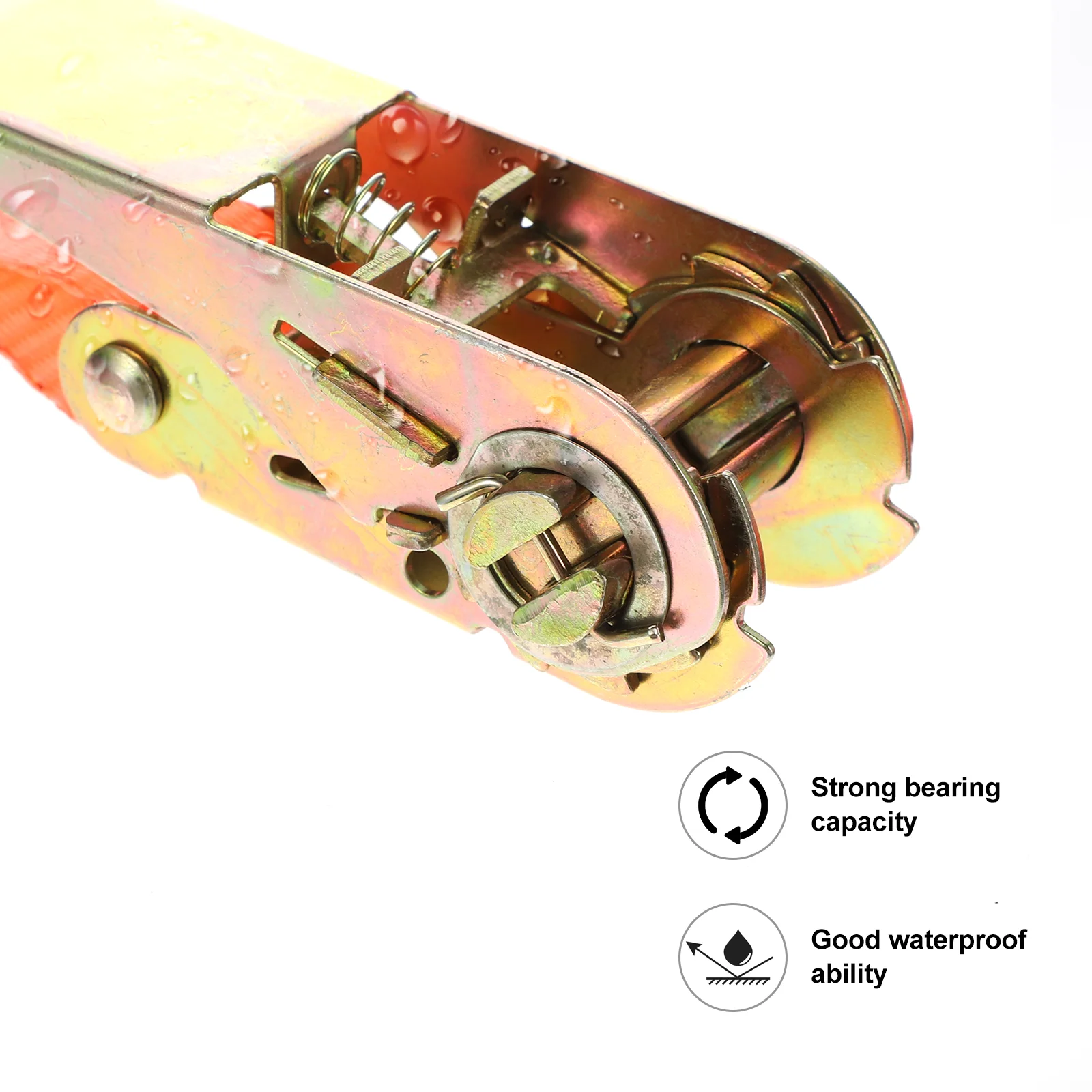 Kit 4 Correias Catraca 2,5cm X 4m - Capacidade 1088kg Com Ganchos S