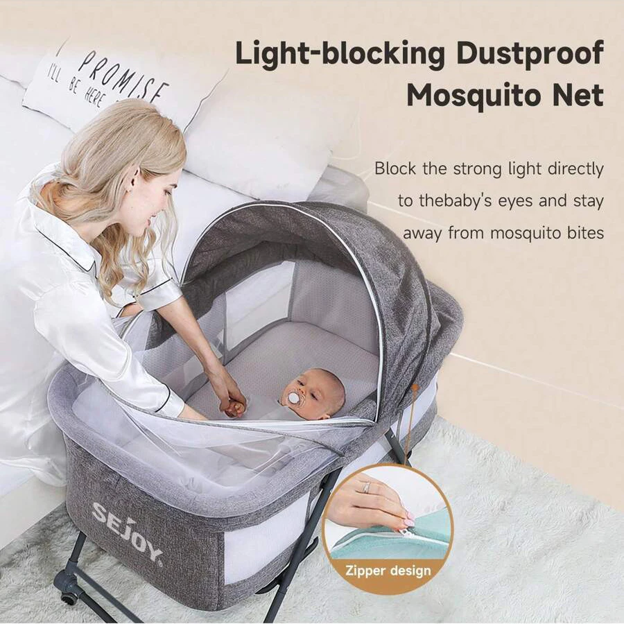 3-in-1 Baby Bassinet with Rocking Mode