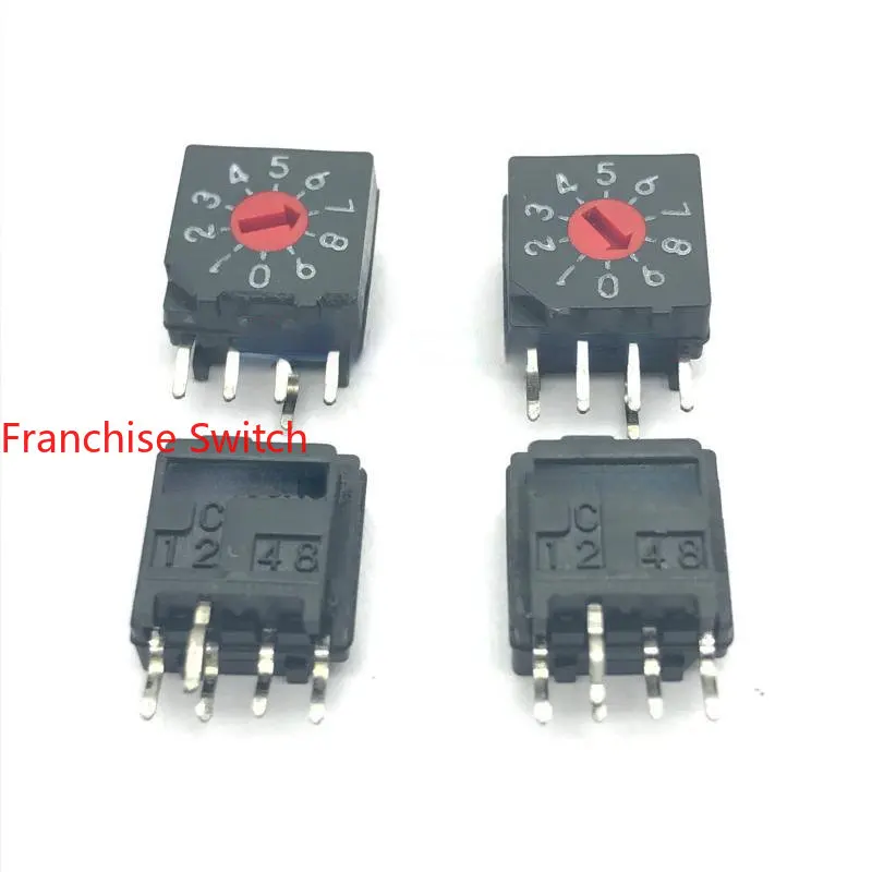 

10PCS 0-9 Encoding Switch 10 Bit 8421C Encoder Reverse Code Red 1/4 Pin