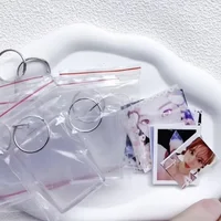 5/50pcs Transparent Rectangle Blank Clear Acrylic Insert Photo Picture Frame Keyring Keychain DIY Split Ring Key Chain 2035 5