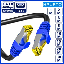 Ultra - Fast Cat8 Shielded Ethernet Cable - 40Gbps, 2000MHz, High - Speed RJ45 LAN Cord - 1m (CAT 8 Cable - Blue)
