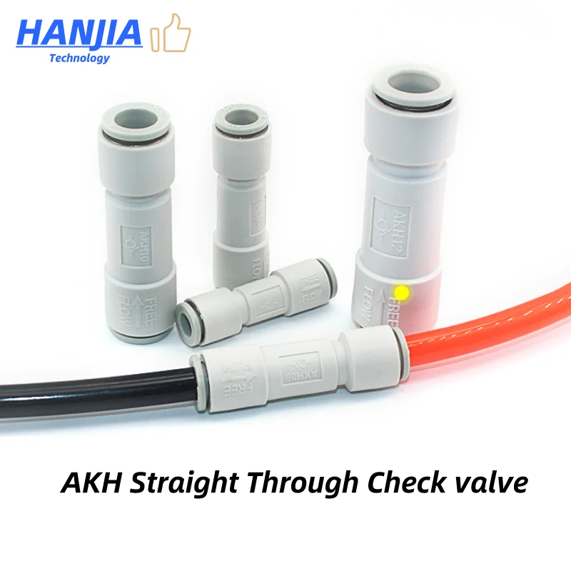 Non Return AKH straight through Check Valve One Way Air Check Valve 4mm 6mm 8mm 10mm pneumatic AKH4/AKH6/AKH8/AKH10/AKH12