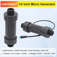 Micro Générateur Hydraulique 5V 0.5W G1/4 pour Robinet Intelligent Capteur de Douche Générateur de Débit d'Eau Fileté Mini Turbine Salle de Bain 2