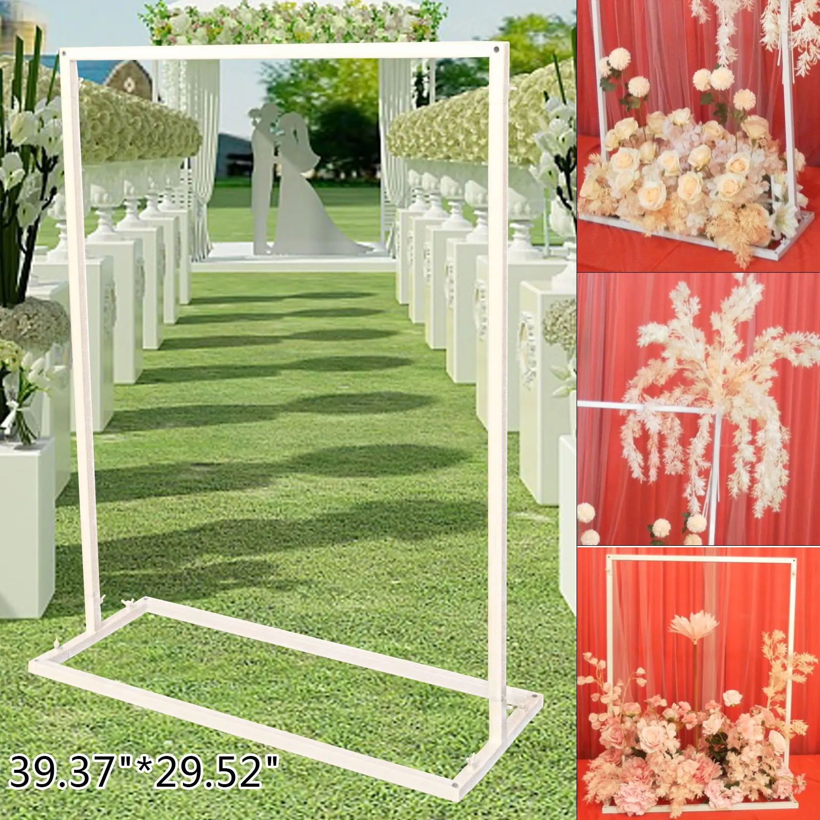 1M Wedding Stand Metal Wedding Welcome Sign Arch Stand Advertising Shelf Rack Billboard
