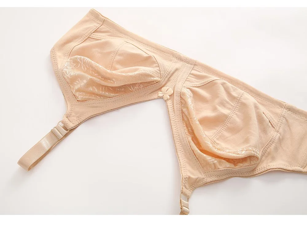 Summer Women Bra Breathable Leisure Intimate Cotton Bralette Minimizer Push Up Bras Adjusted-straps Wireless Comfortable BH C02 4