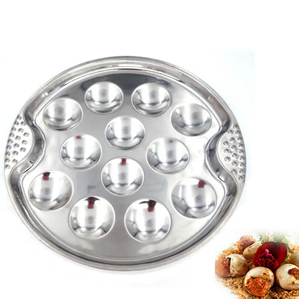 Snail Cooking Tray Durable Heat Resistant Mushroom Escargot Plate Compartment Heat-resistant Mushroom Plate for Escargot