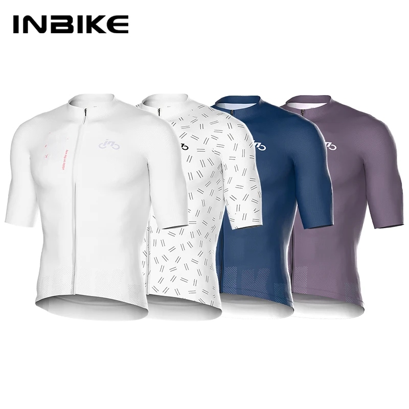Men's Cycling Short Sleeve Bicycle Jersey Quick-Dry Road Bike Riding Shirt INBIKE