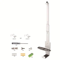 Wall Mount Storage Stand with Dual Game Controller and Headset Hook Bracket (White)