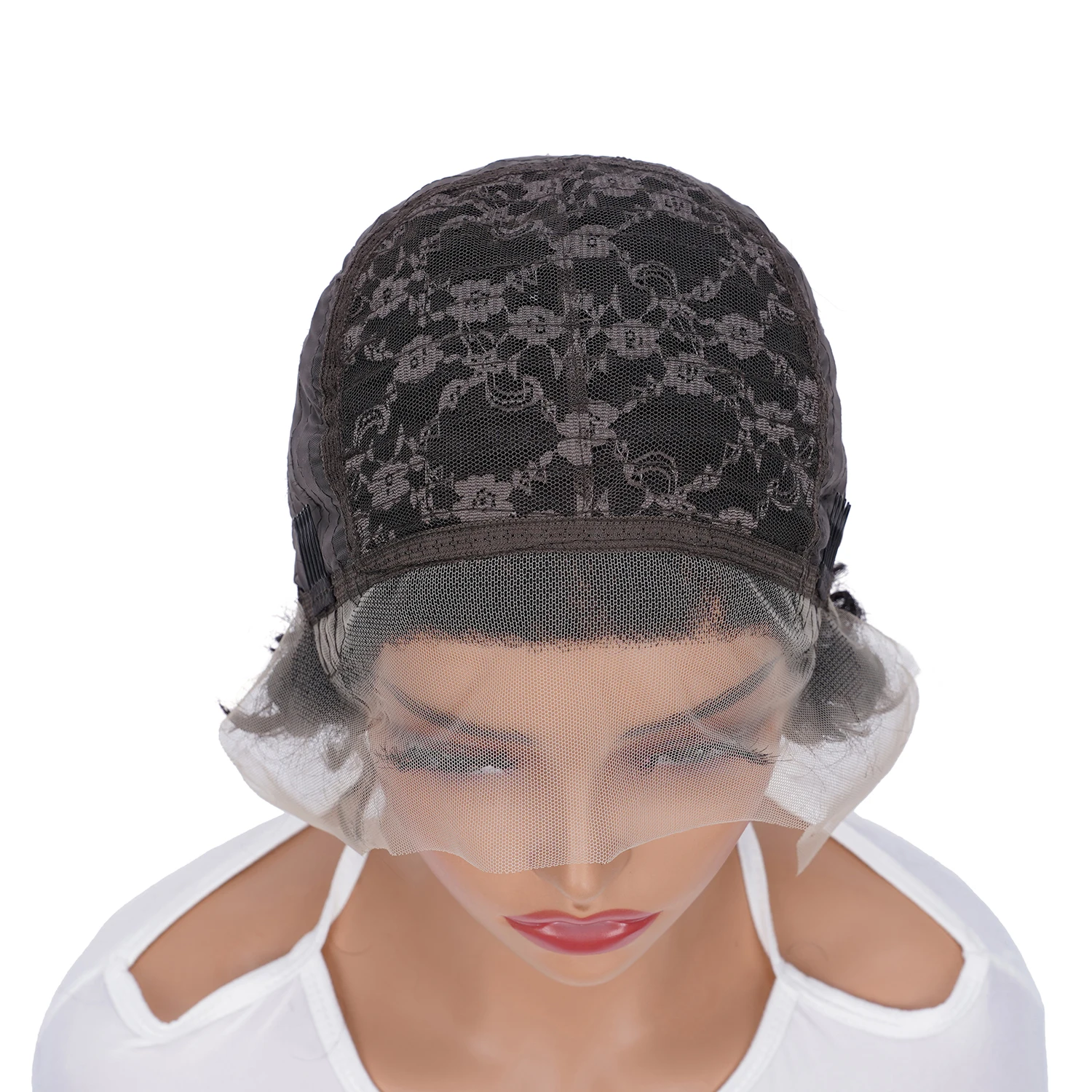 13x1 Transparent Lace Short Curly Pixie Wig Image 12