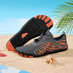Unisex Aqua Shoes - Lightweight Quick - Dry Water Sneakers - 38 (Gray Orange)