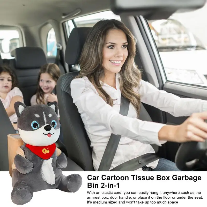 Car Tissue Box Lovely Soft Cylinder Tissues For Car With Hanging Plush Toy  Car Tissue Holder Waterproof Car Trash Can Car - AliExpress