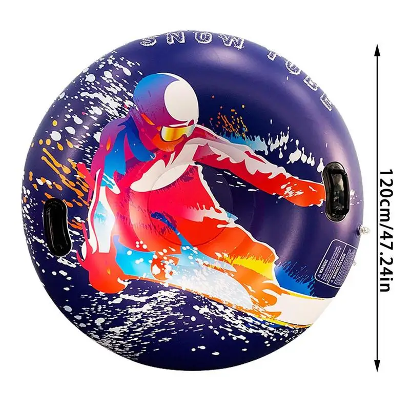 Skiing Snow Tube Inflatable Sleigh Ski Circle Thickened Floated Sled For Kids Adult Skiing Ring Winter Outdoor Ski Supplies