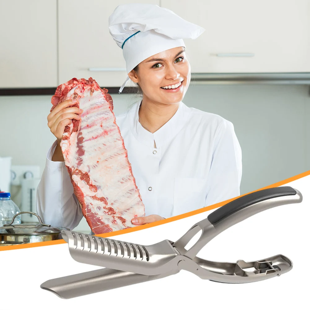 Sf96260f2e1f7439392ec43ecee3d42cdJ Rib Prep Pro Rib Membrane Remover Tool Stainless Steel Rib Prep Membrane Remover Grilling Tools Outdoor Kitchen BBQ Accessories Mallzona