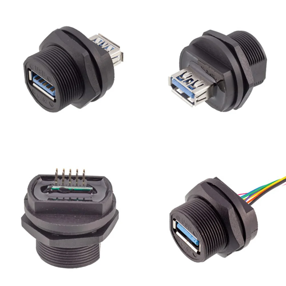 Novo Tipo D Chassi Conector Usb Micro Tipo C Hdmi compativel Femea Para Femea Conversor Montagem Em Painel Diy Jack Com Capa De Poeira Conectores AliExpress