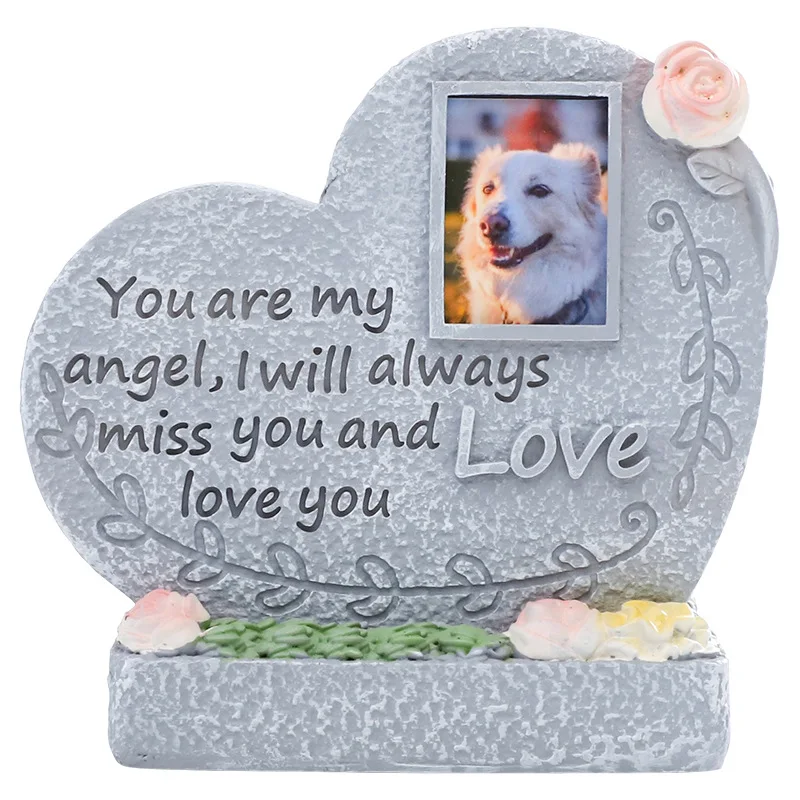 1pcs Pet Burial Marker Resin Grave Marker Remembrances Tombstone for Enduring Memory Weatherproof Resin